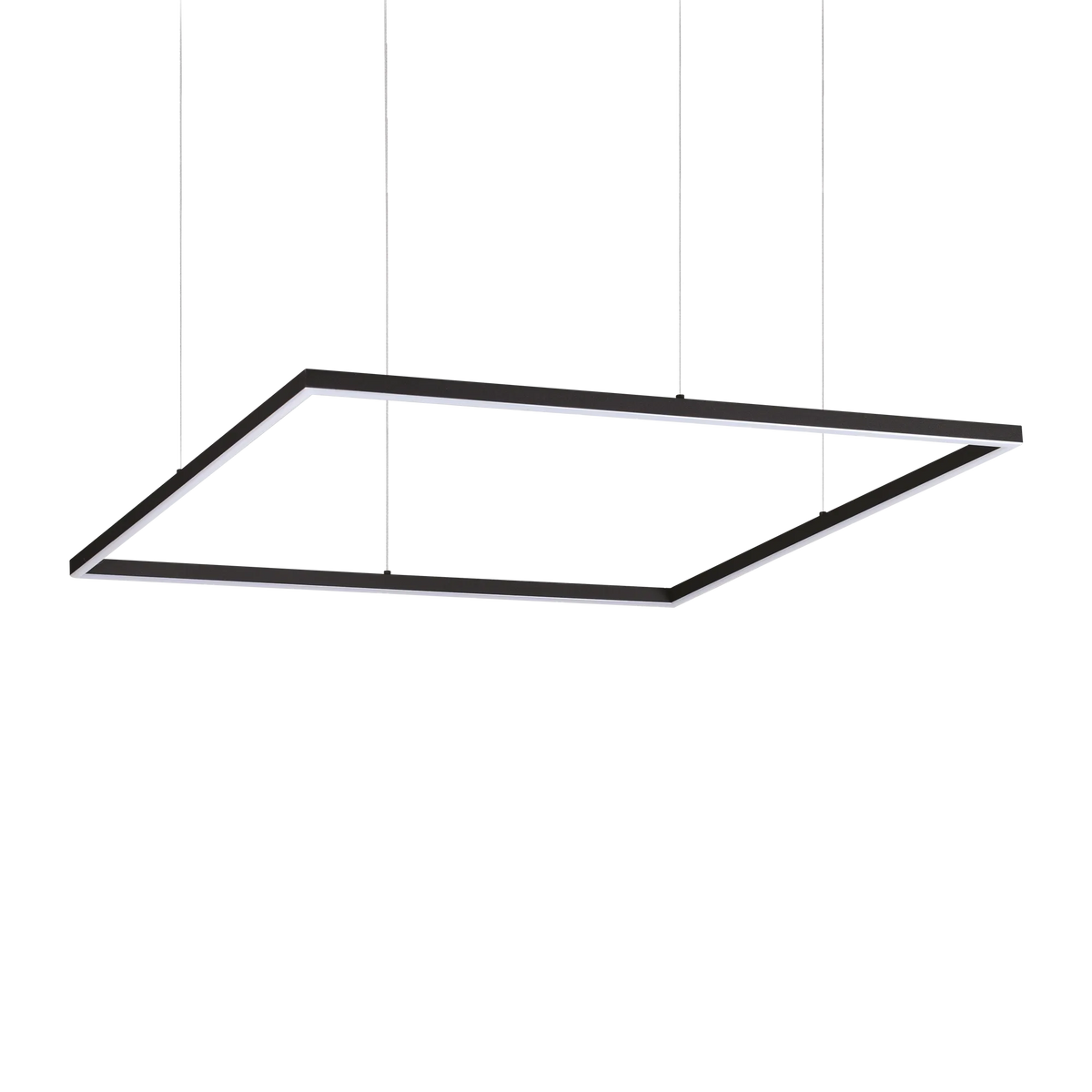 Lustră Ideal Lux Oracle Slim Square 3000K ON-OFF, negru, Ø90 cm, 259208