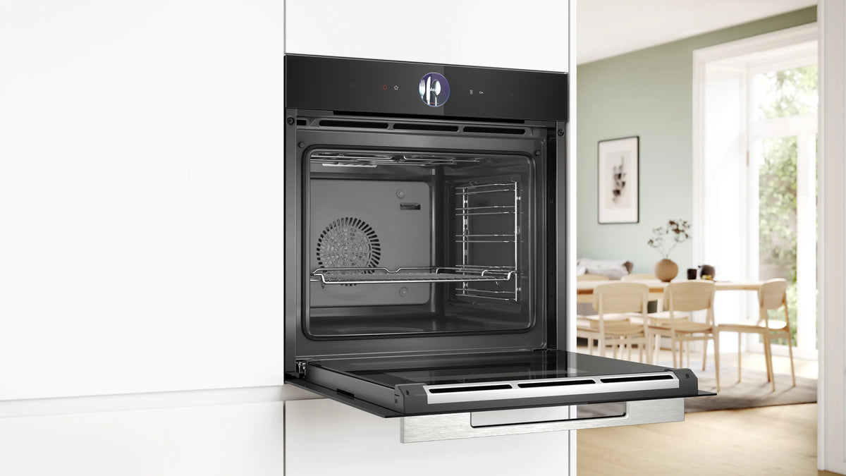 Cuptor încorporabil cu abur Bosch HRG7361B1, Seria 8, 71 l, negru