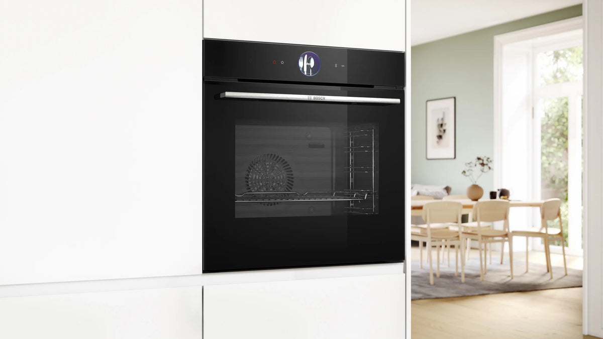 Cuptor încorporabil cu abur Bosch HRG7361B1, Seria 8, 71 l, negru