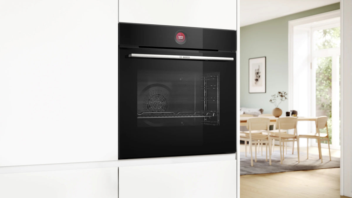 Cuptor încorporabil Bosch HBG7742B1, Seria 8, 71 l, curățare pirolitică, negru