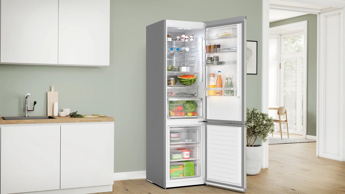 Combină frigorifică Bosch KGN394ICF, Seria 6, 363 l, Total No Frost, inox