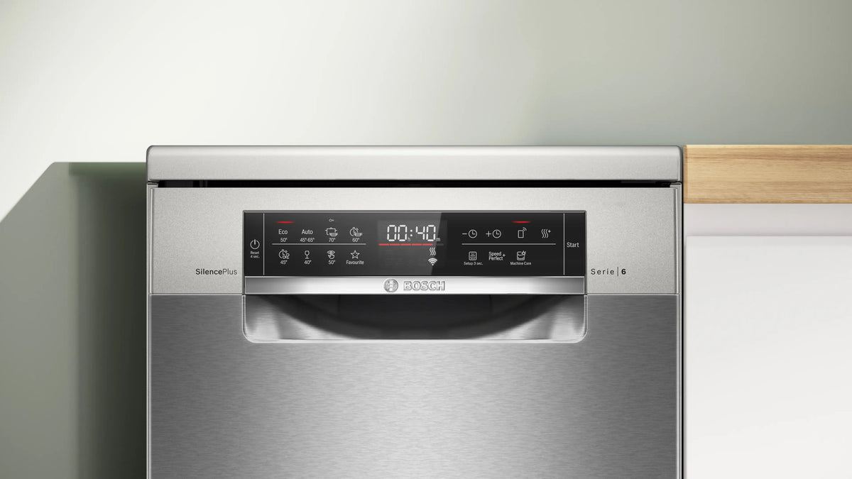 Mașină de spălat vase Bosch SPS6EMI21E, Seria 6, 45 cm, 10 seturi, inox