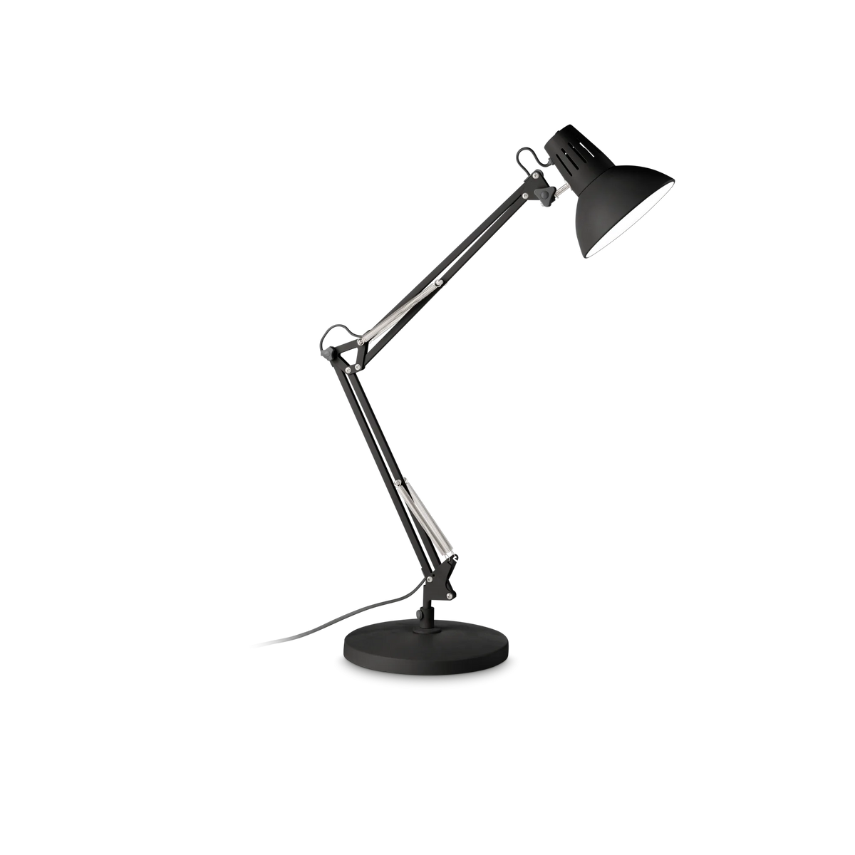 Veioză Ideal Lux Lampadar Wally TL1 Total Black, 265278