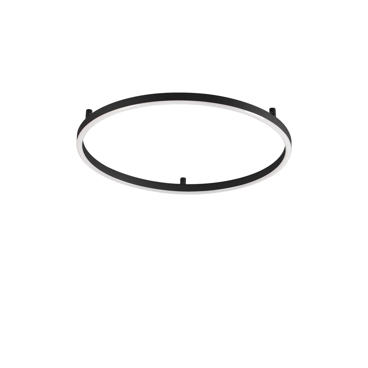Plafonieră Ideal Lux Oracle Slim Round 3000K ON-OFF, negru, Ø50 cm, 265988