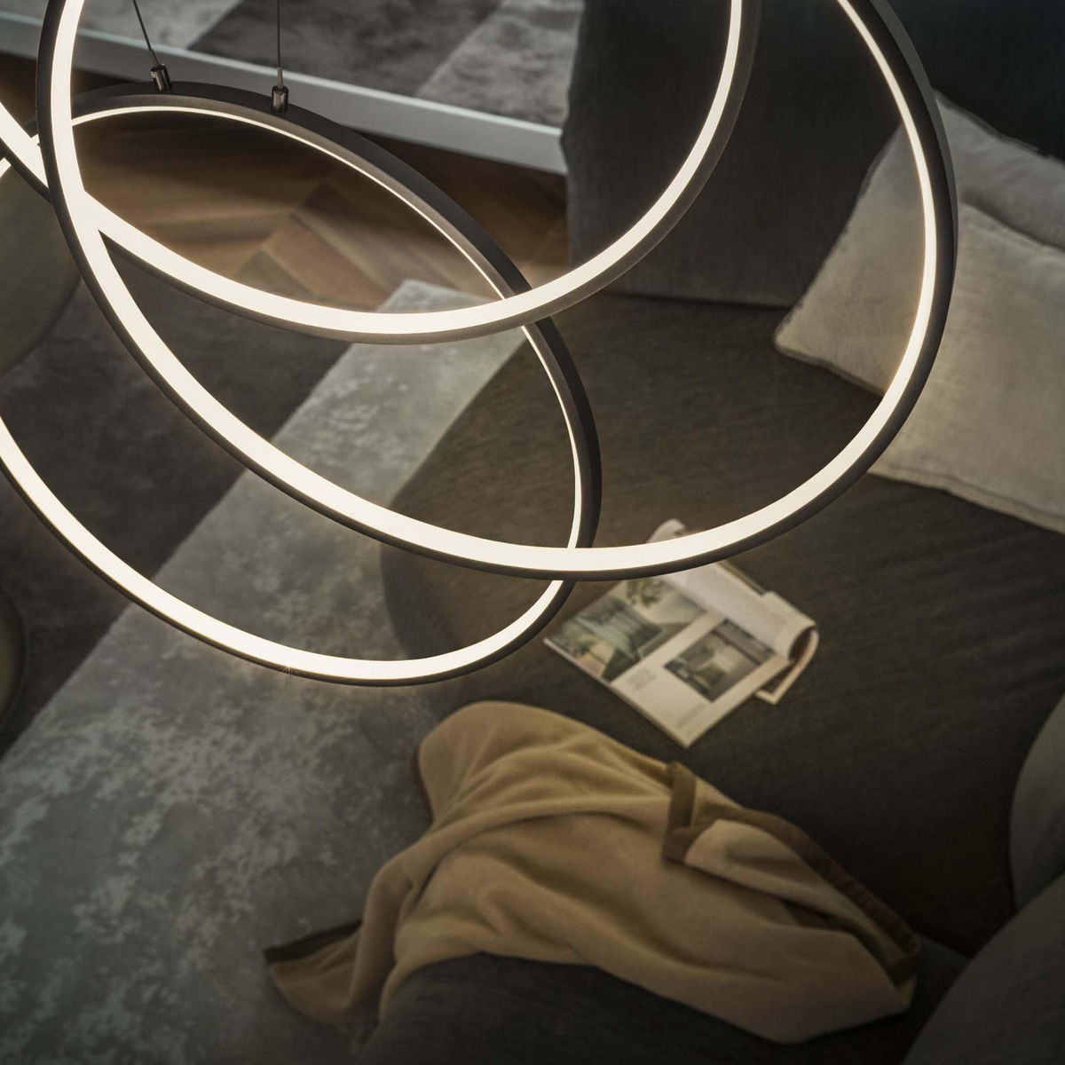 Lustră Ideal Lux Frame Rettangolo 3000K, alb, 253589