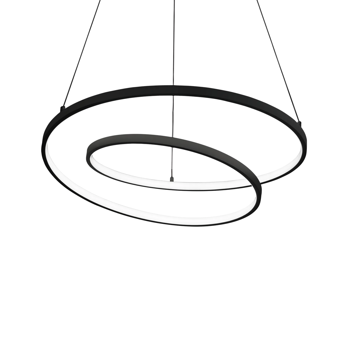 Lustră Ideal Lux Oz ON-OFF 4000K, negru, Ø80 cm, 342443