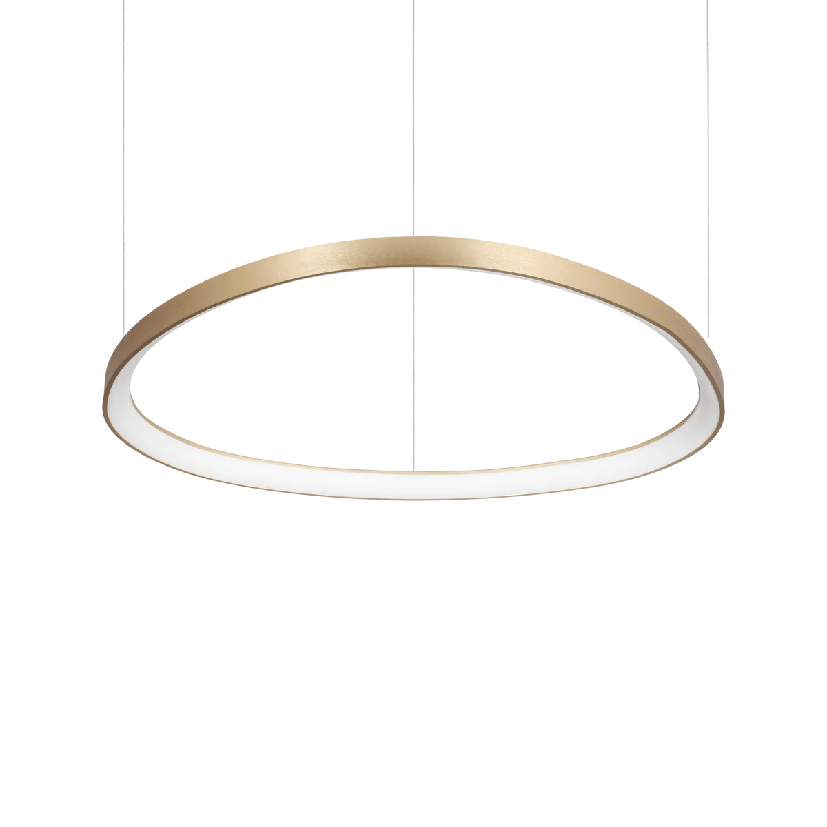 Lustră Ideal Lux Gemini ON-OFF 3000K, alamă, Ø81 cm, 269849