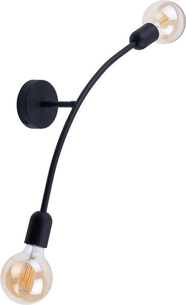 Lampa suspendata Helix neagra 1 brat, 2x E27 15W