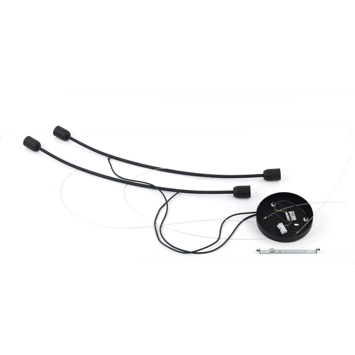 Lampa suspendata Helix neagra 2 brate, 4x E27 15W 2724