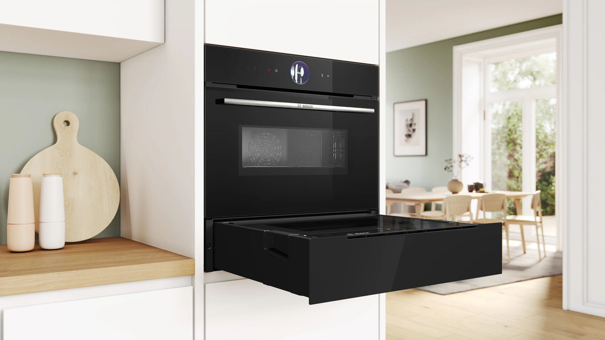 Sertar încorporabil cu abur Bosch BDC7111B0, Seria 8, 0 l, negru