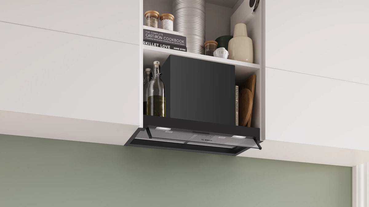 Hotă încorporabilă Bosch DBB65CC60, Seria 4, 60 cm, neagră