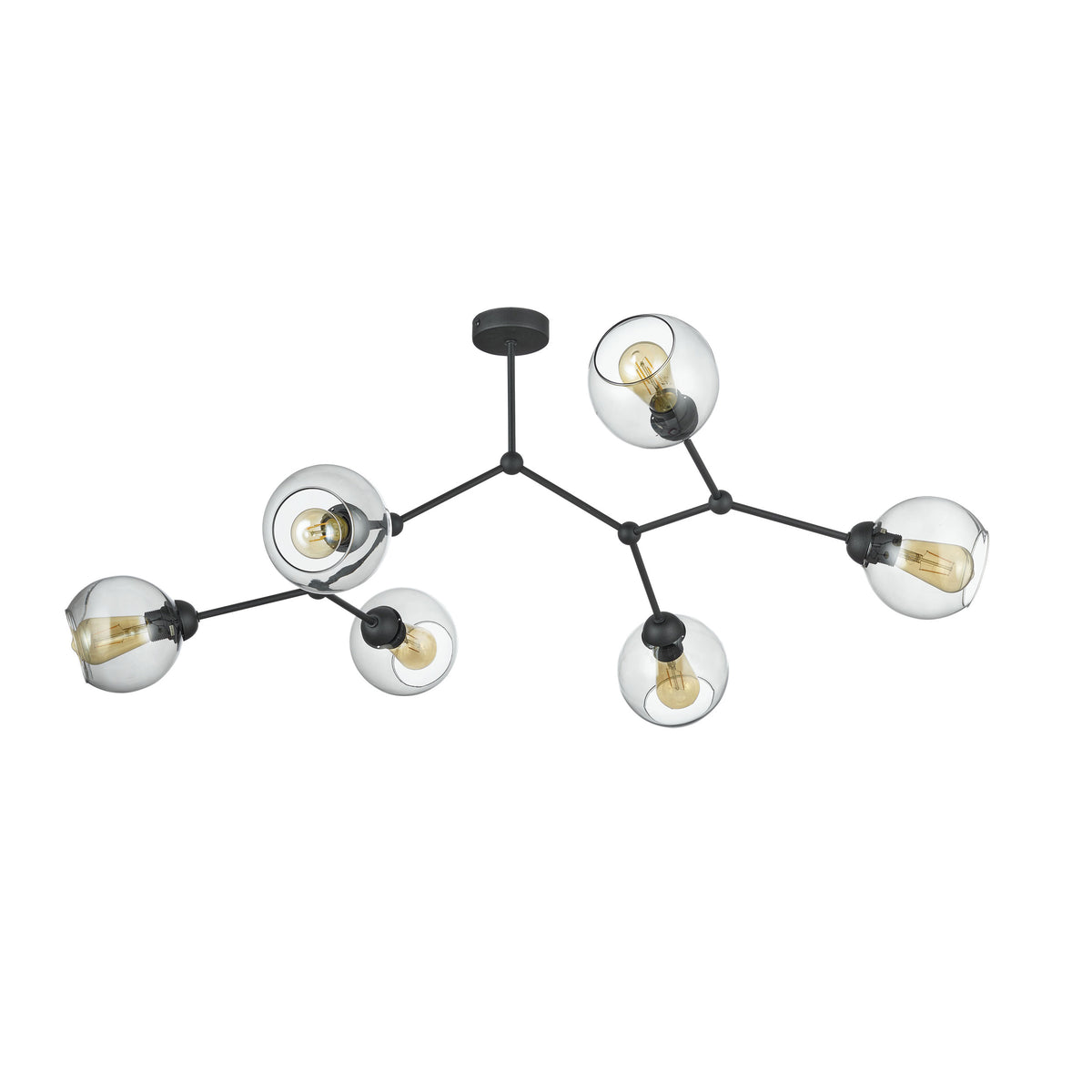 Plafonieră TK Lighting Fairy 6, negru, 6 x E27, 2731