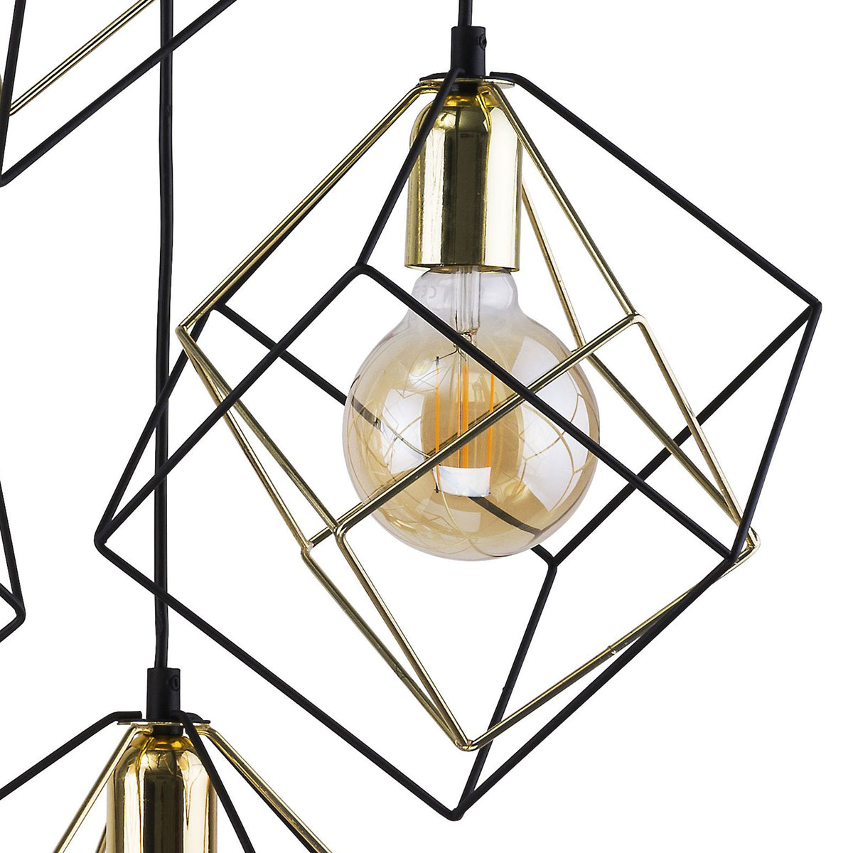 Lustră TK Lighting Alambre 4, negru, auriu, 4 x E27, 2778