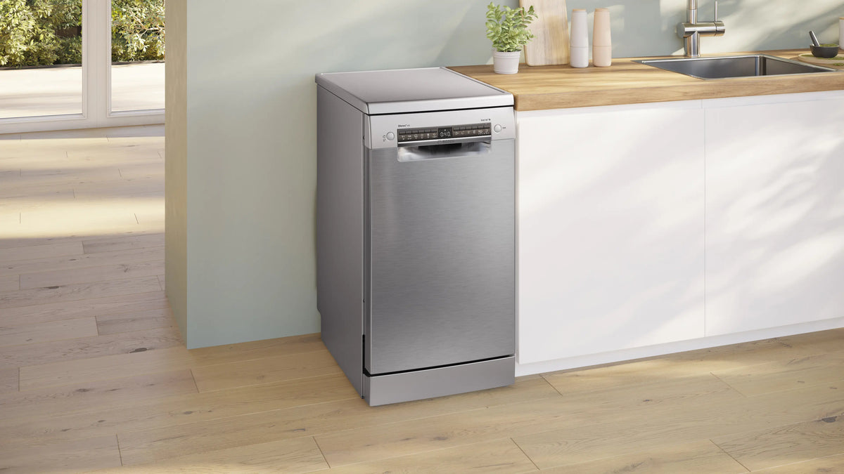 Mașină de spălat vase Bosch SPS4HMI13E, Seria 4, 45 cm, 10 seturi, inox
