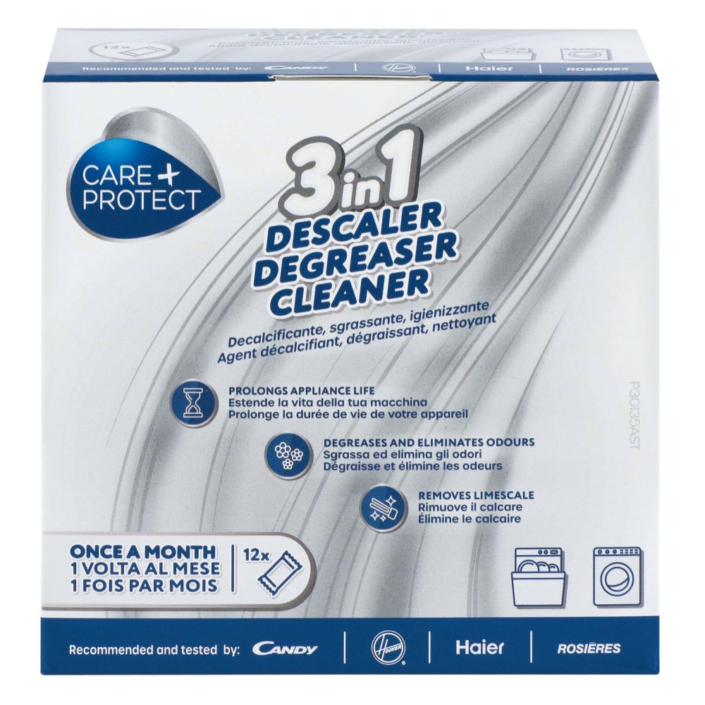 Soluție anticalcar 3 în 1 pentru mașina de spălat rufe și vase Care+Protect CPP1250DW