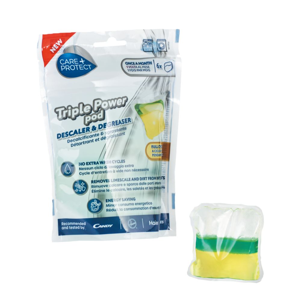 Capsule Triple Power pentru mașina de spălat rufe și vase Care+Protect CPPPODWMDW