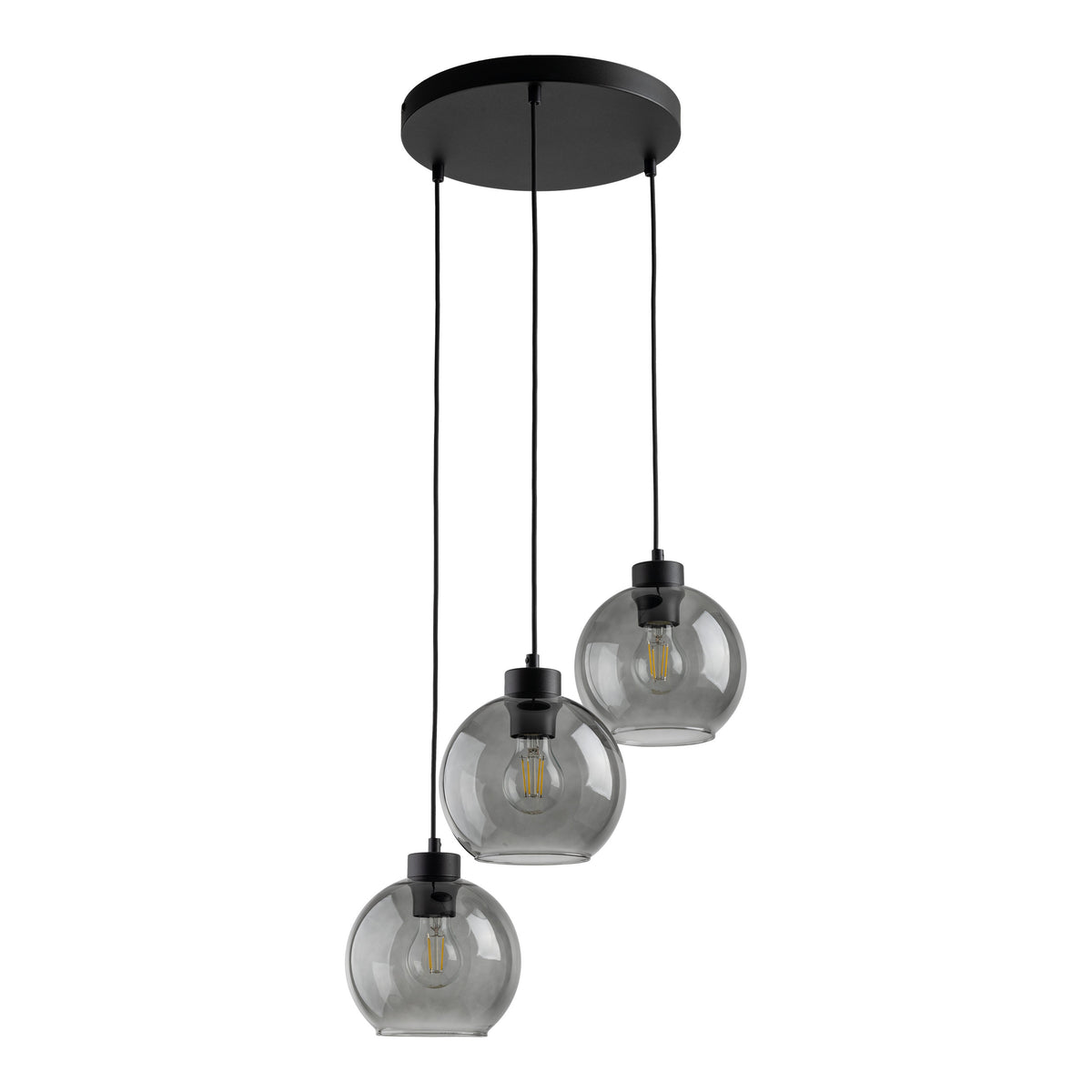 Lustră TK Lighting Cubus 3 Rotund, grafit, 3 x E27, 2819