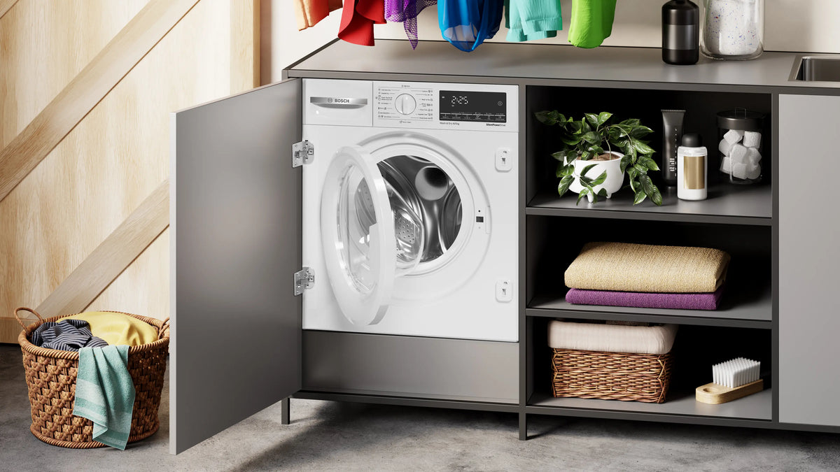 Mașină de spălat rufe cu uscător încorporabilă Bosch WKD28490EU, Seria 6, 8 kg