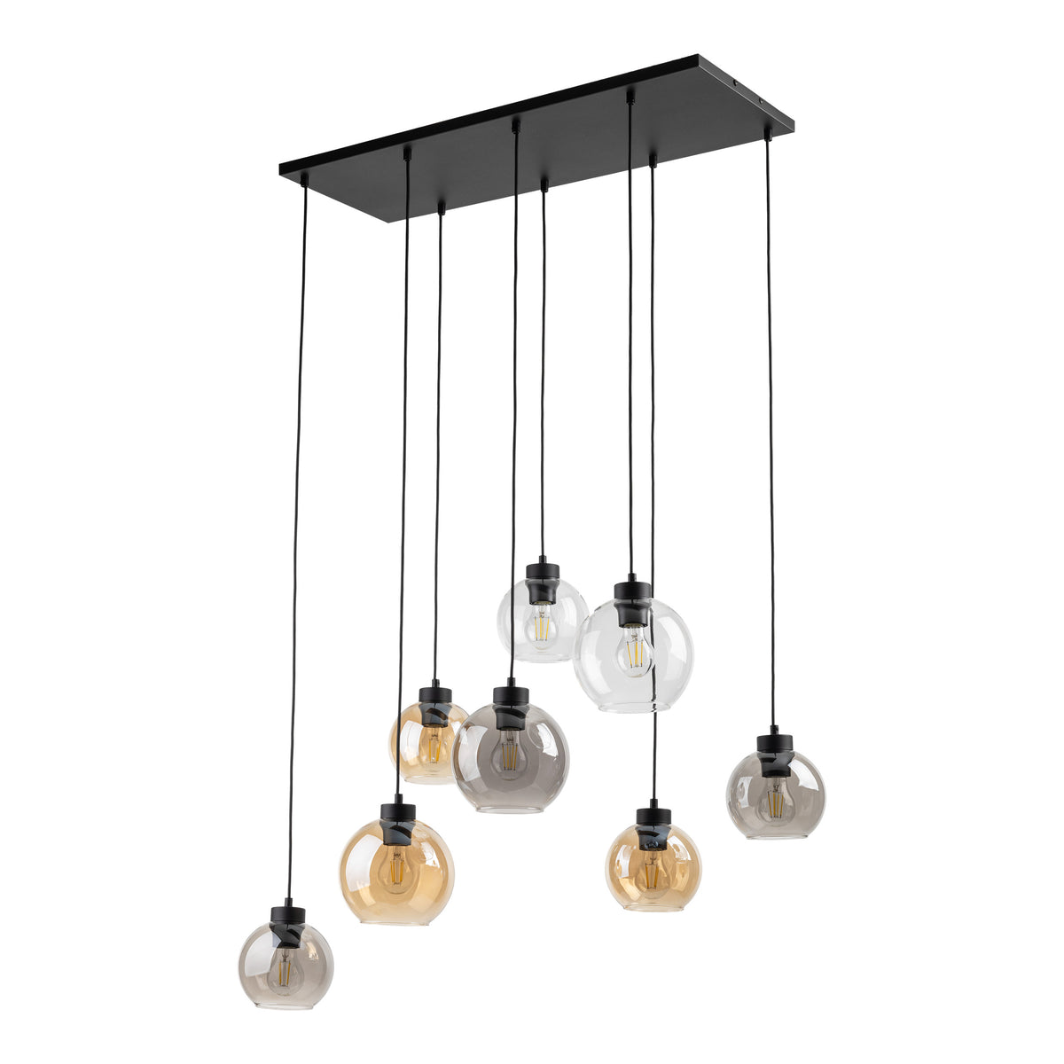Lampa suspendata Cubus Grafit 8 surse de lumina 2834 TK 2834
