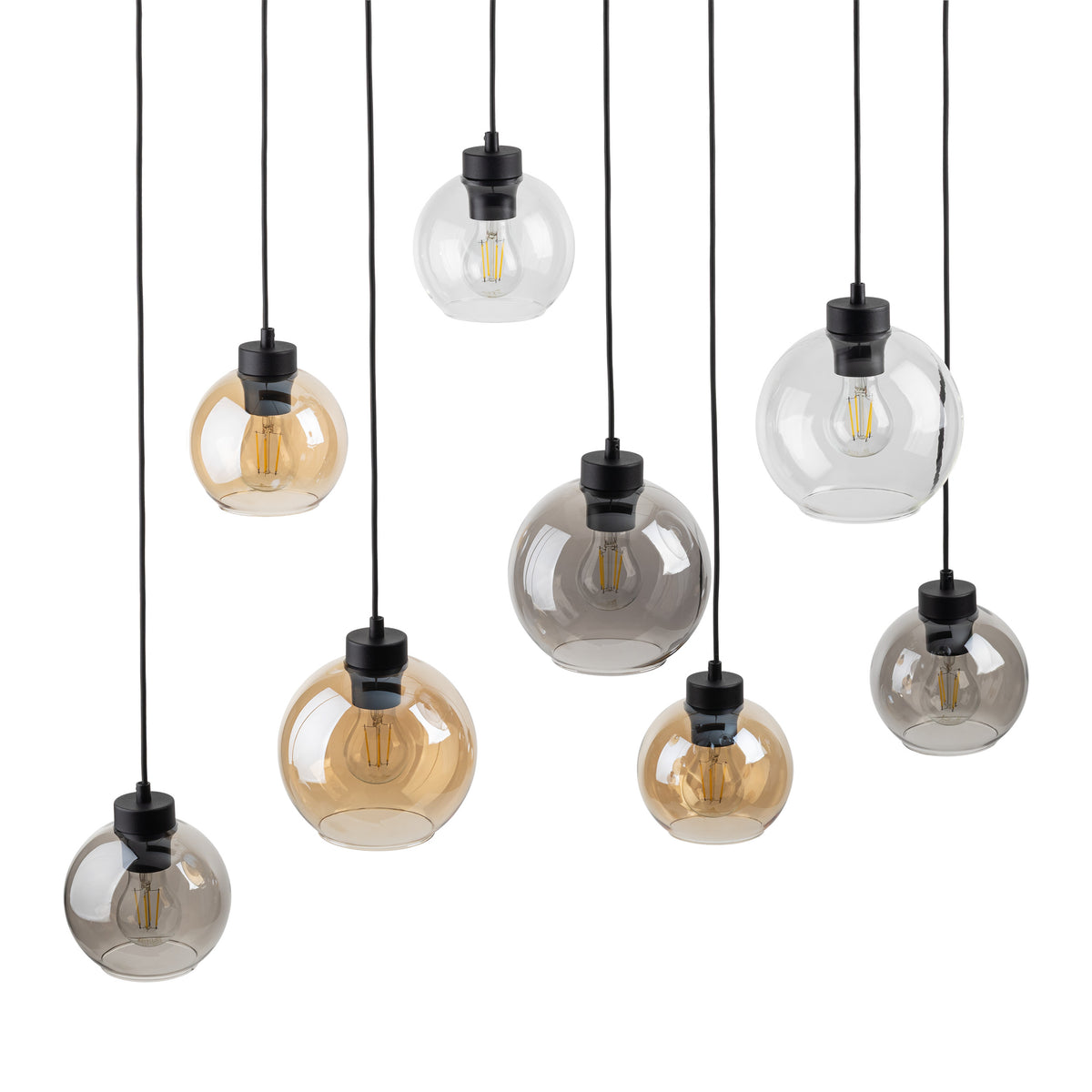 Lampa suspendata Cubus Grafit 8 surse de lumina 2834 TK 2834