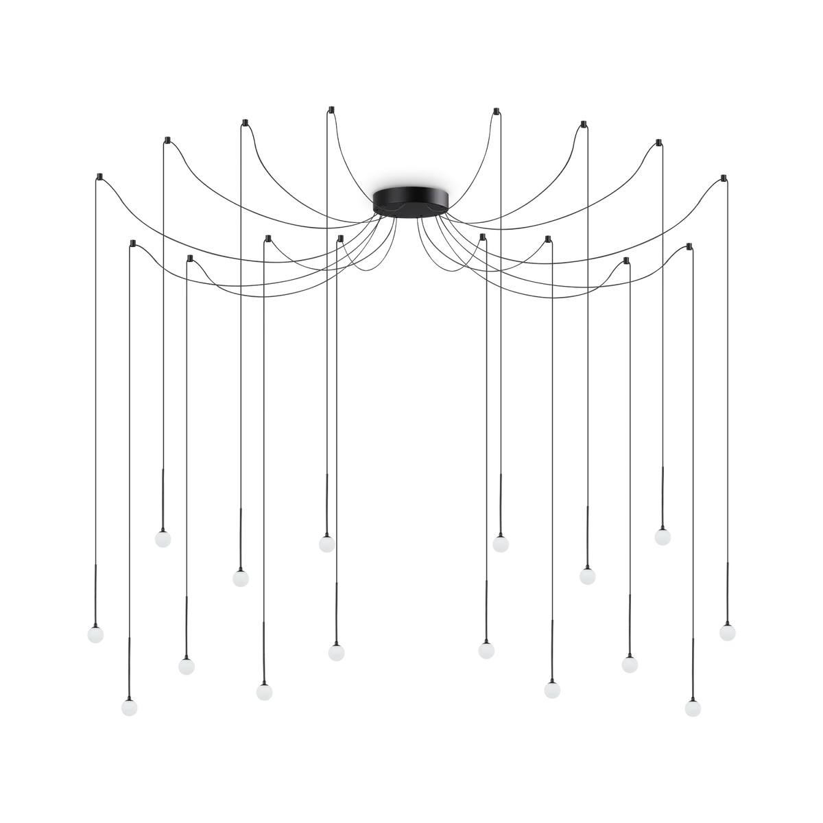 Lustră Ideal Lux Lucciola SP16, negru, 284002