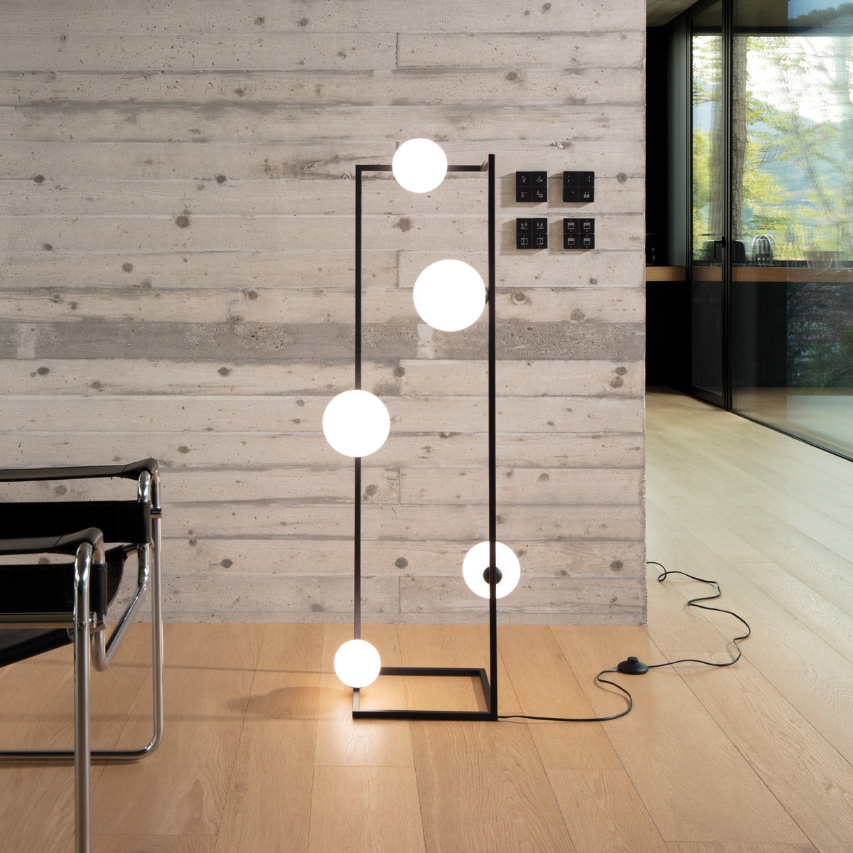 Lampadar Ideal Lux Angolo PT5, negru, 284309