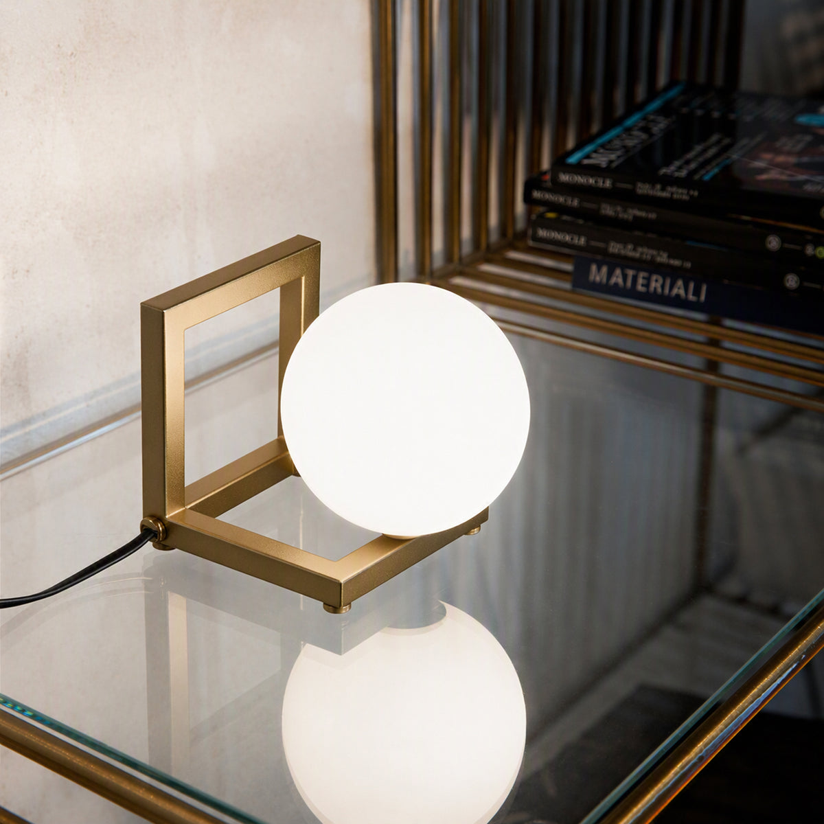 Veioză Ideal Lux Angolo TL1, alamă, 284361