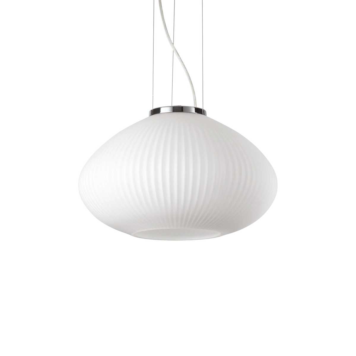 Pendul Ideal Lux Plisse' SP1, crom, Ø35 cm, 285184