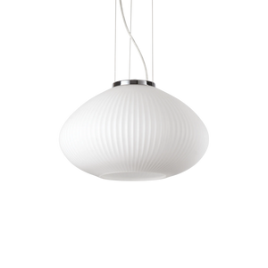 Pendul Ideal Lux Plisse' SP1, crom, Ø35 cm, 285184