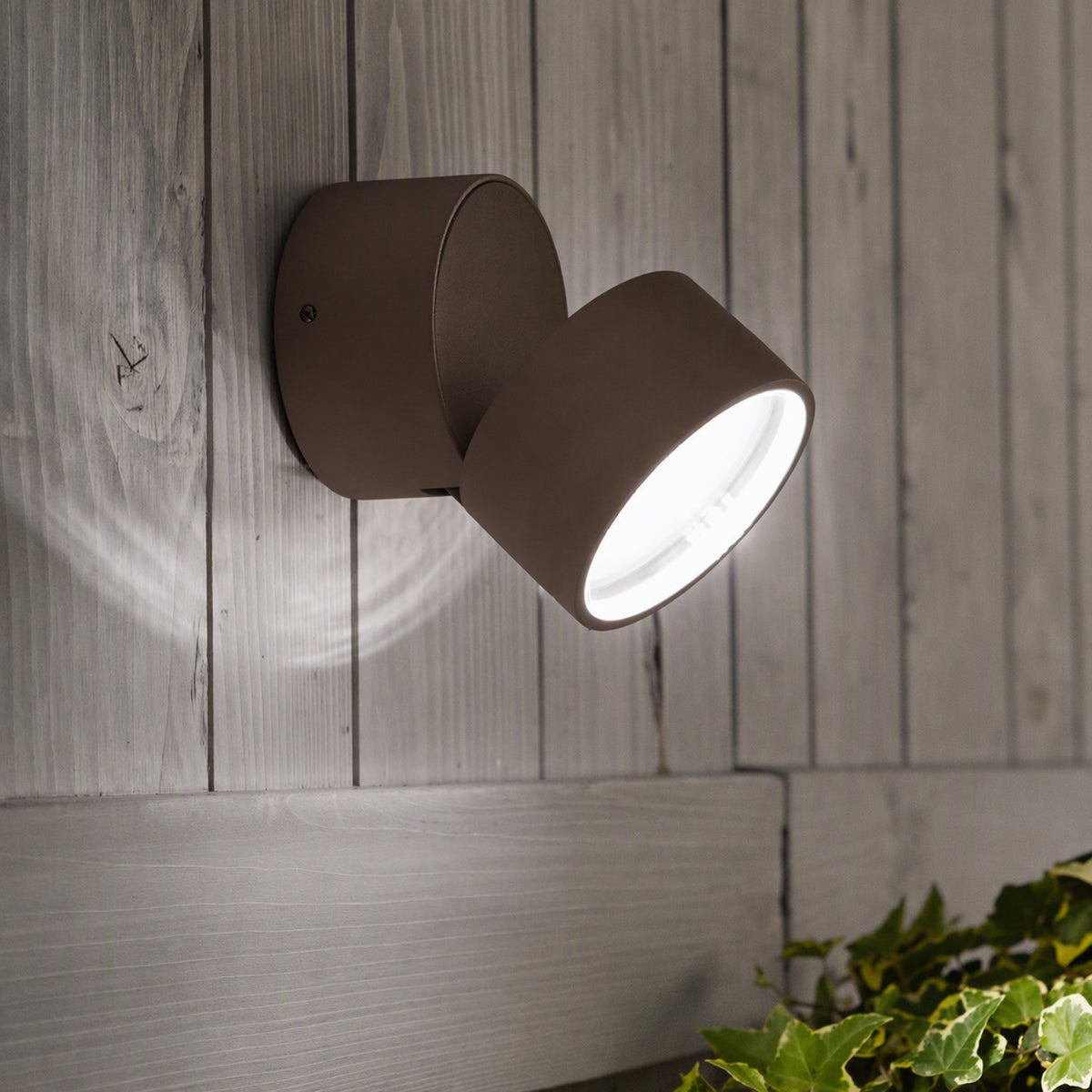 Aplică de exterior Ideal Lux Omega Round 4000K, cafea, 285498