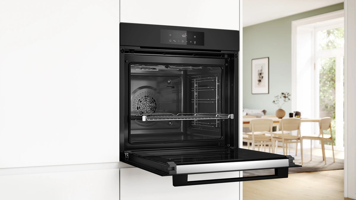 Cuptor încorporabil Bosch HBA572EM3, Seria 4, 71 l, curățare pirolitică, negru