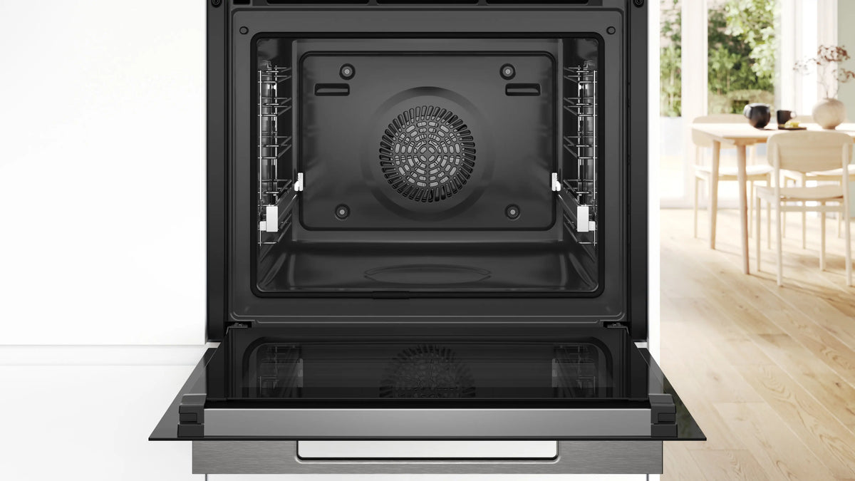 Cuptor încorporabil cu abur Bosch HRG778NB2, Seria 8, 71 l, negru
