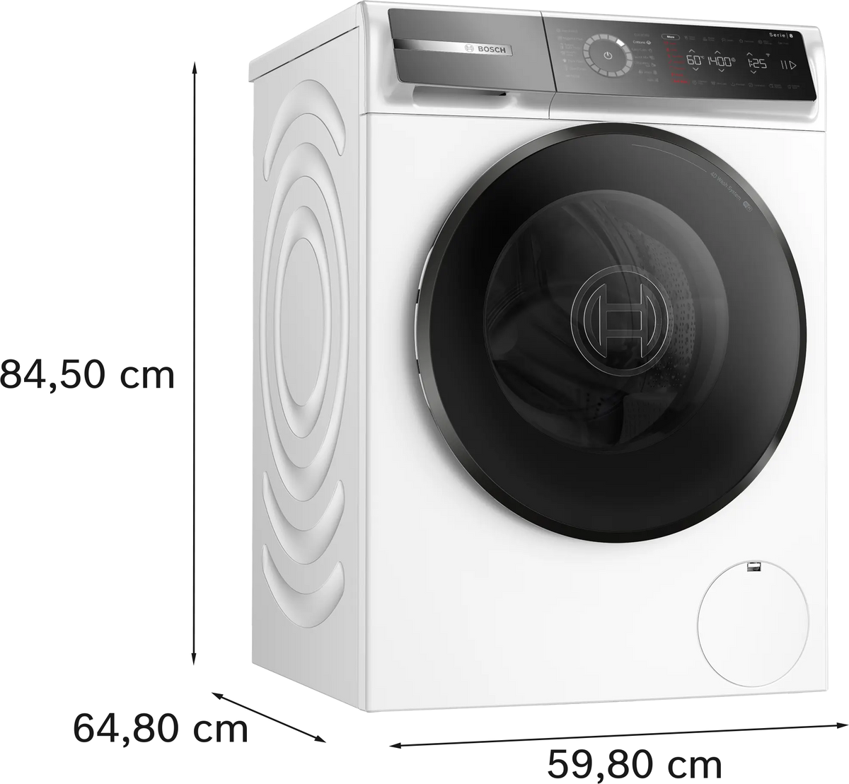 Mașină de spălat rufe Bosch WGB25401BY, Seria 8, 10 kg, 1400 rpm, albă