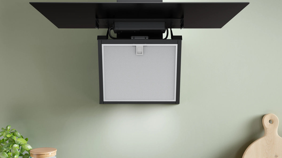 Hotă decorativă Bosch DWK85DF61, Seria 4, 80 cm, neagră