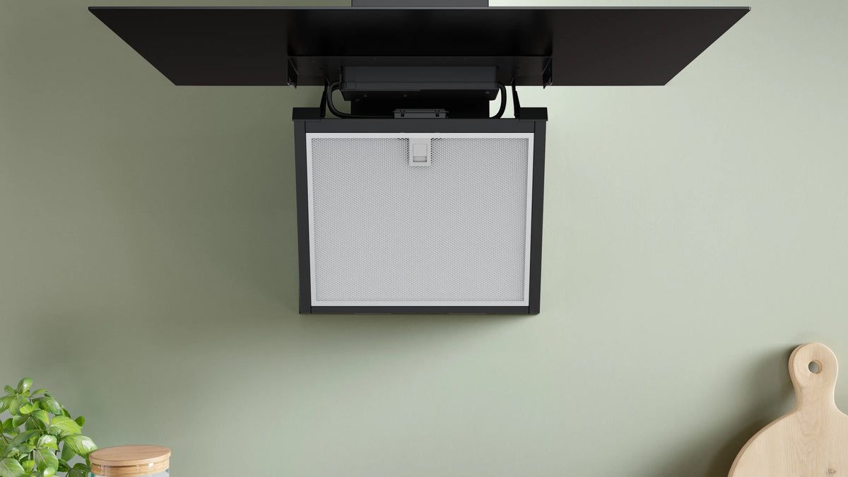 Hotă decorativă Bosch DWK87PN61, Seria 6, 80 cm, neagră