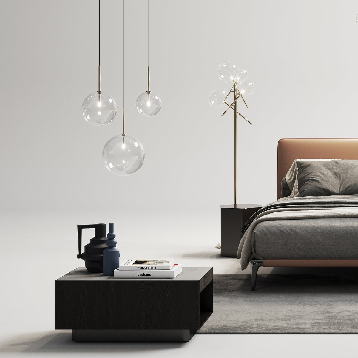 Lampadar Ideal Lux Equinoxe PT4, alamă, 290966