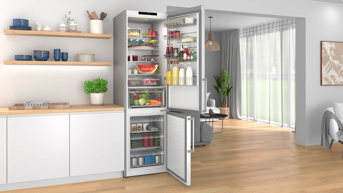 Combină frigorifică Bosch KGN39VLCW, Seria 4, 391 l, Total No Frost, inox