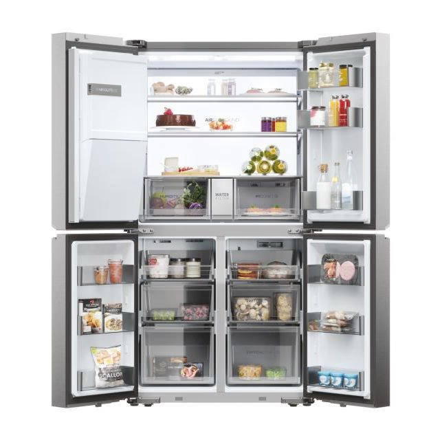 Frigider side by side Haier HCR7918EIMP, 601 l, dozator de apă și gheață, inox