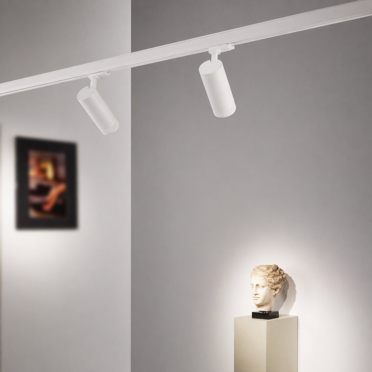 Spot pe șină Ideal Lux Eos 3-PHASE 15W 3000K 1-10V, alb, 302959