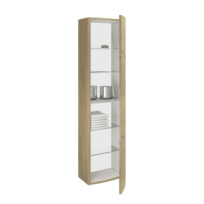 Dulap baie suspendat, Savini Due Armonia 2213/F40, 1 usa, stejar auriu, 33 x 16 x 140 cm