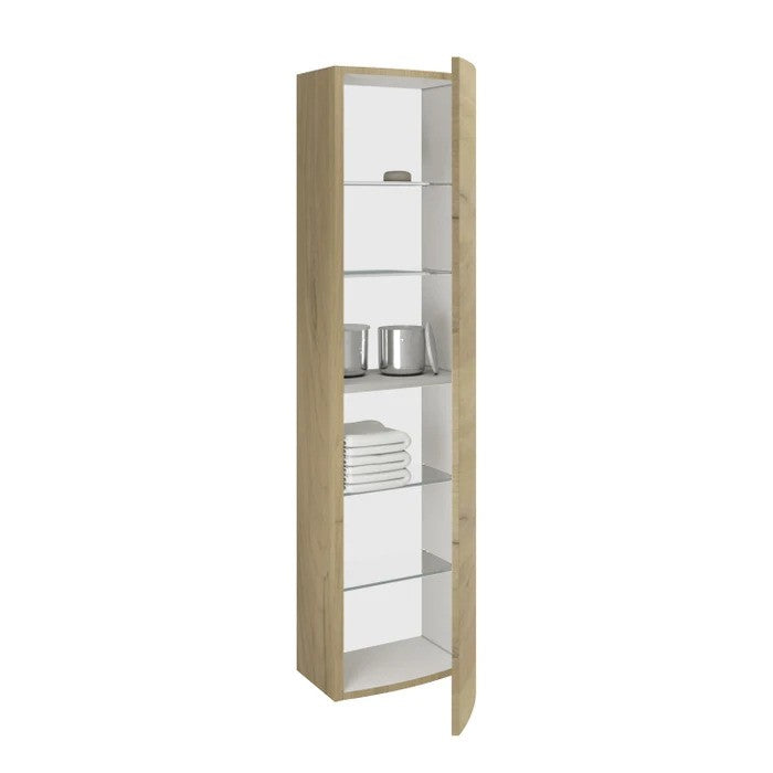 Dulap baie suspendat, Savini Due Armonia 2213/F40, 1 usa, stejar auriu, 33 x 16 x 140 cm