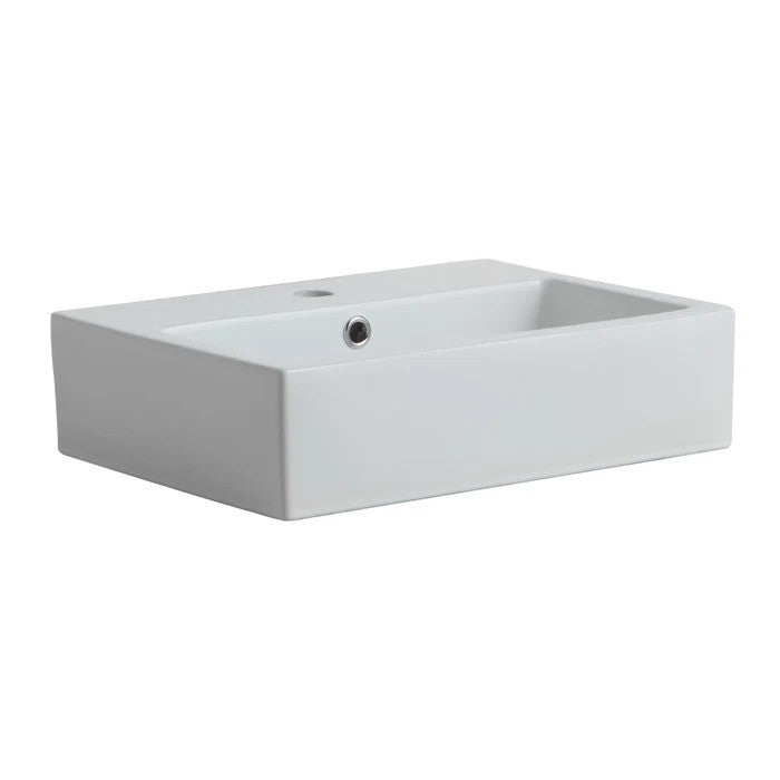 Lavoar Savini Due Linea 907120, montaj pe blat, alb, dreptunghiular, 48.5 cm