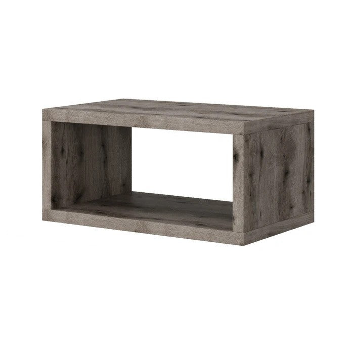 Set complet blat pentru lavoar baie, Savini Due Linea, stejar fosil, 80 x 30 x 46 cm