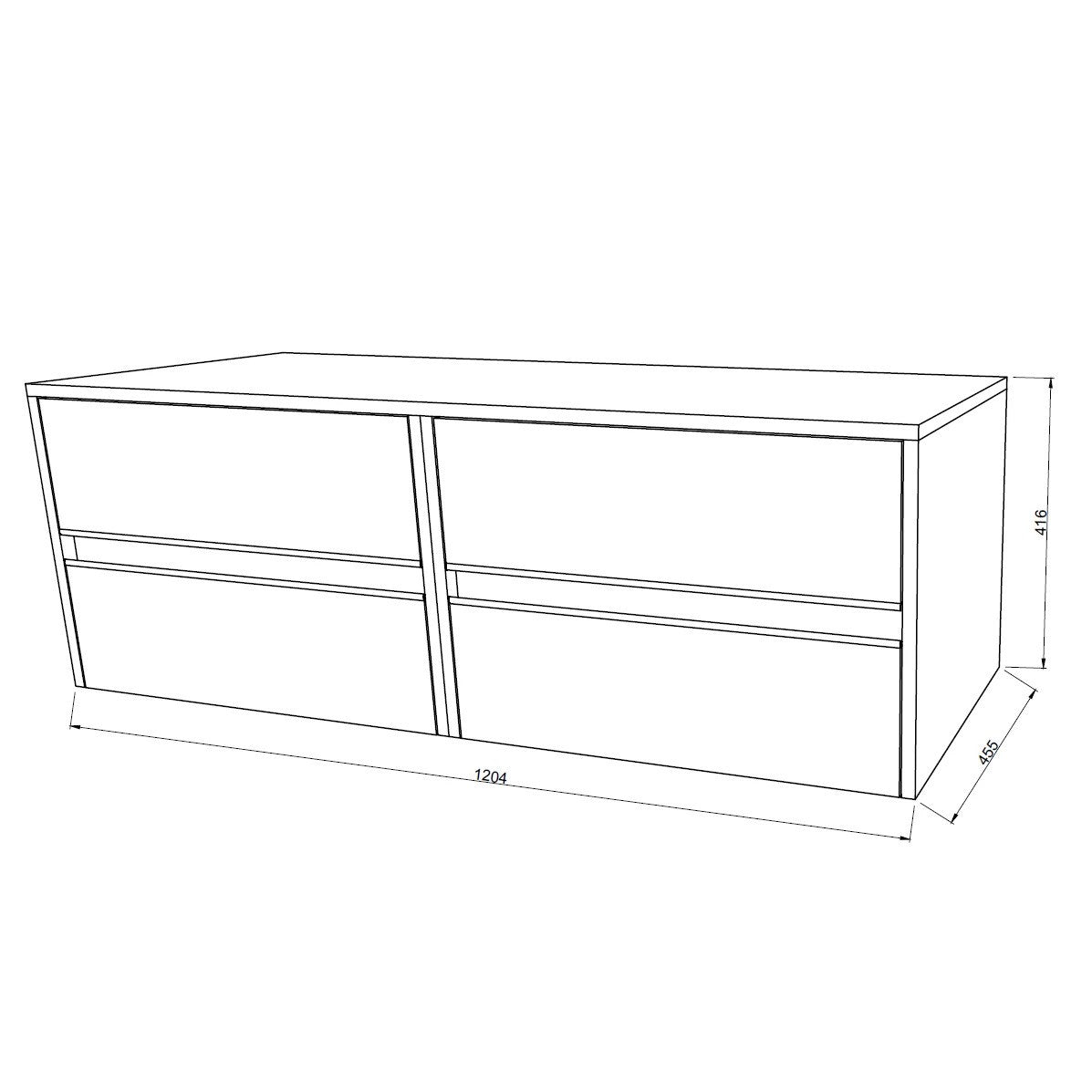Mască de baie suspendată pentru lavoar Savini Due Terra 120, alb mat, 120 cm