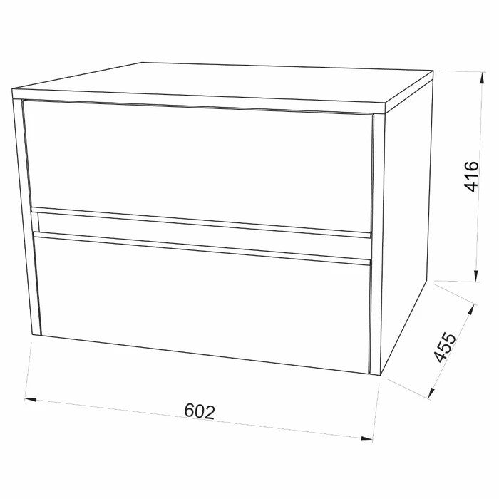 Mască de baie suspendată cu lavoar Savini Due Terra, tabac și negru, 60 cm