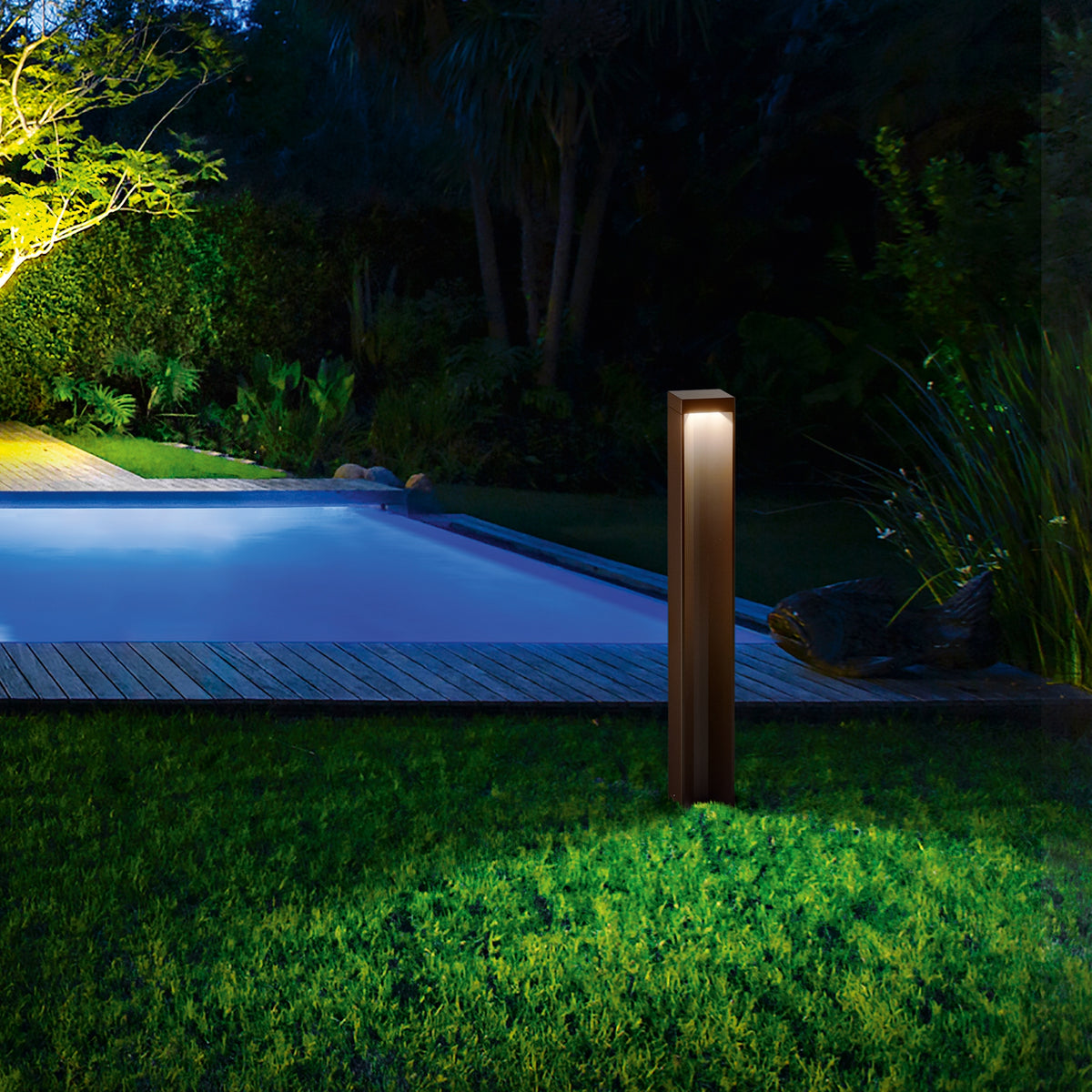Lampă de exterior Ideal Lux Kurt 3000K, cafea, 306858