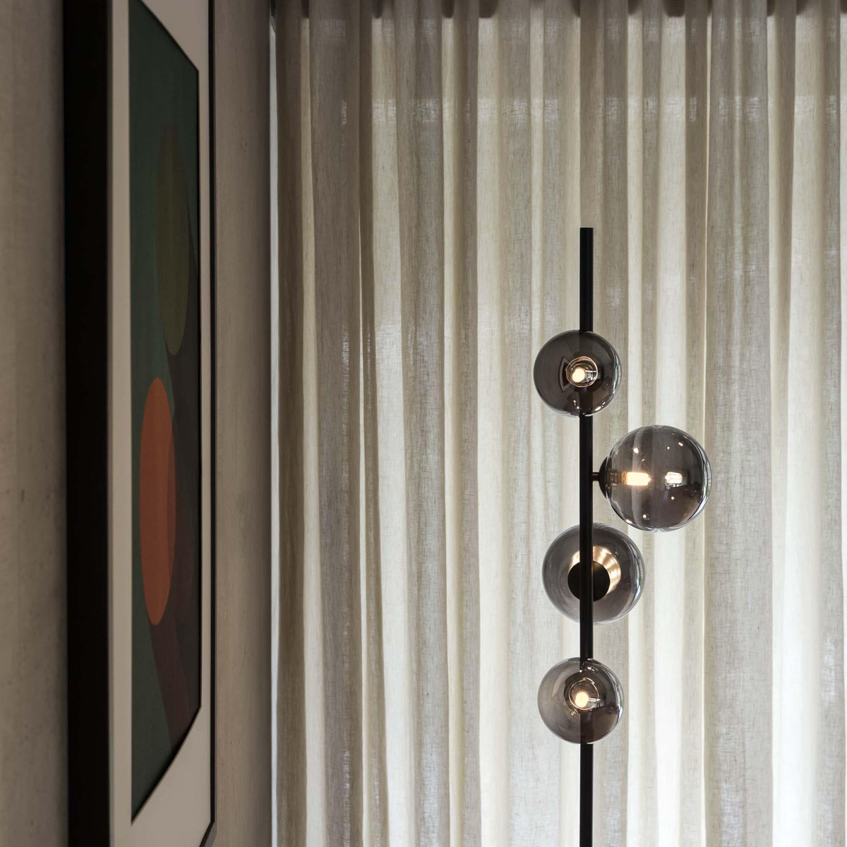 Lampadar Ideal Lux Perlage PT4, fumuriu, 306988