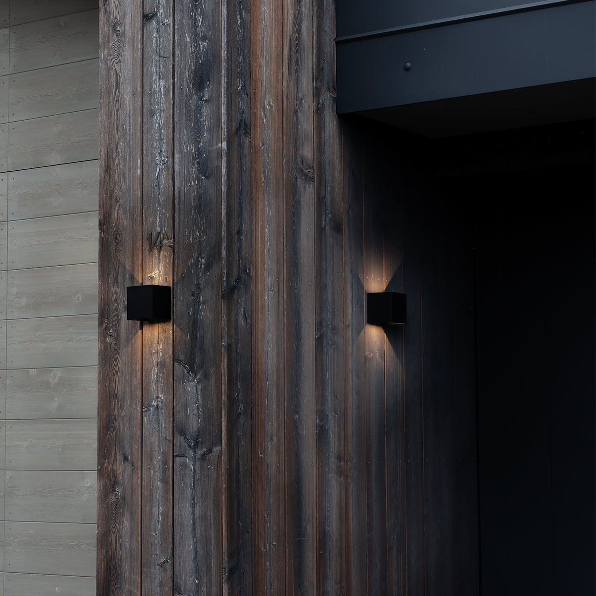 Aplică de exterior Ideal Lux Atom, negru, Ø10 cm, 313450