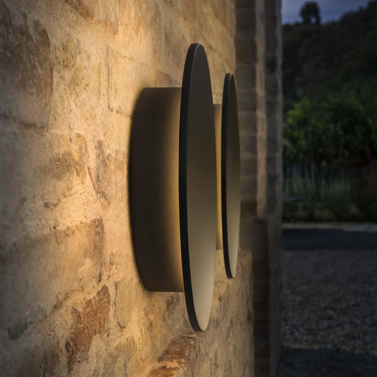 Aplică de exterior Ideal Lux Punto, antracit, Ø30 cm, 313566