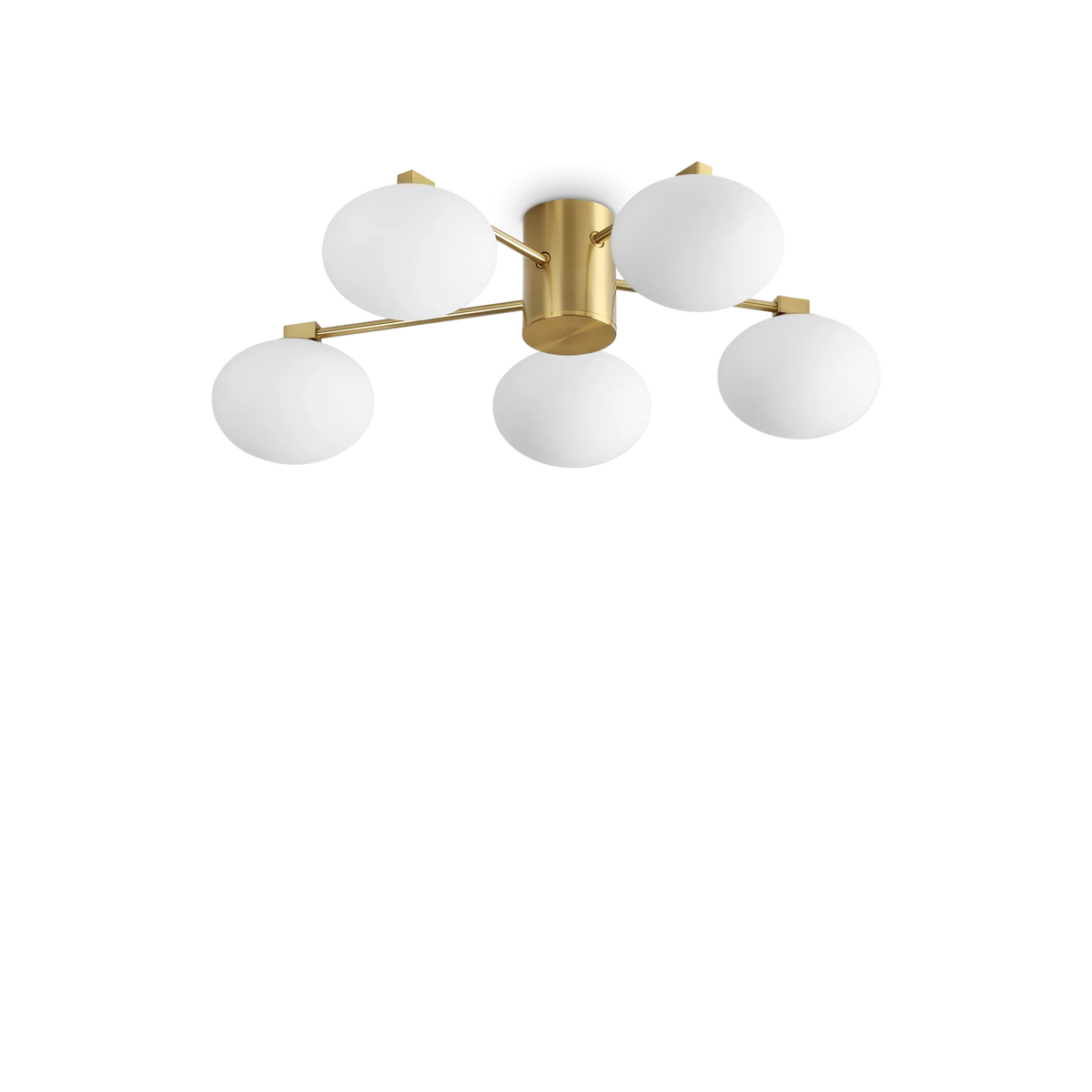 Plafonieră Ideal Lux Hermes PL5, alamă, Ø60 cm, 316697